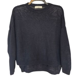 3/$15 Fine Blue Chunky Open Knit Oversized Sweater Size Medium